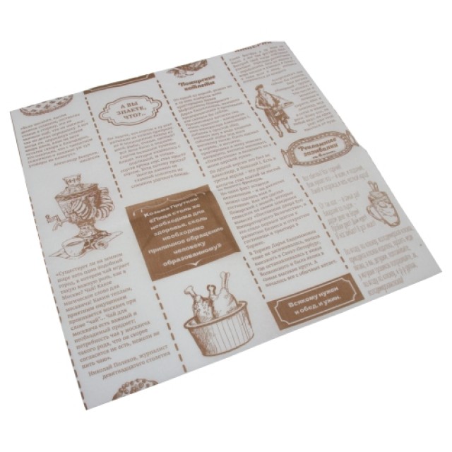 Оберточная бумага Коричневый,  "Газета" (1000 шт/уп) 305х305мм 